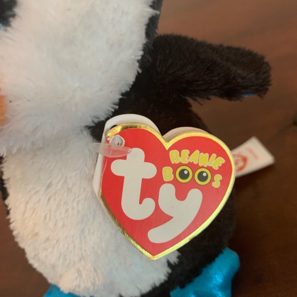 TY Beanie Boos WADDLES the Penguin Glitter Eyes & Feet 6 inch NEW w Tags - Picture 3 of 8